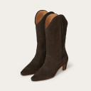 Bonnie High Boots, dark chocolate velvet